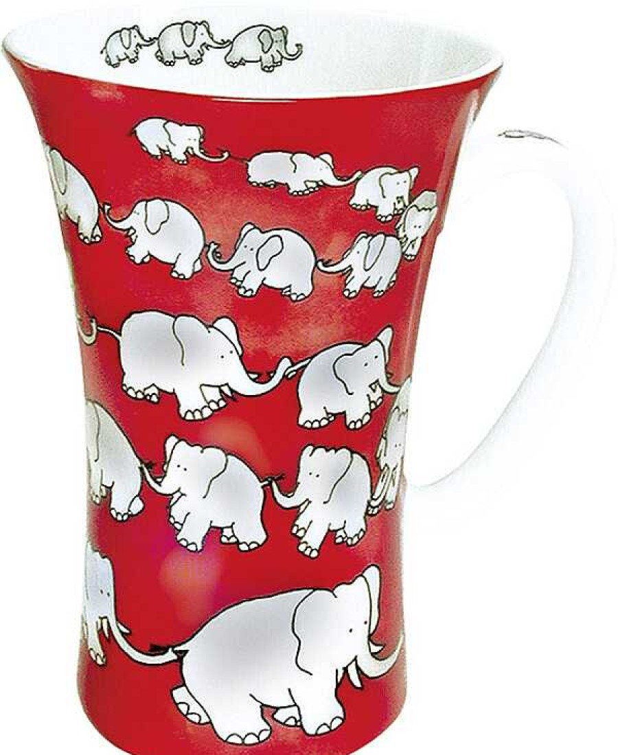 KONITZ Mega Mug Chain Of Elephants - Red Animals