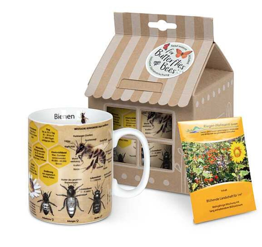 KONITZ Mug +Giftbox + Flower Seeds Wissensbecher Biene (Ger) Mugs Of Knowledge