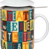 KONITZ Mug With Lid+Sieve Tea Squares Tea