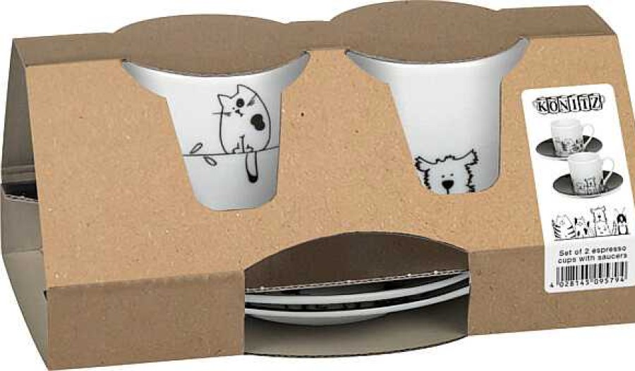 KONITZ 2Pc Gift Box Funny Cats & Dogs Animals