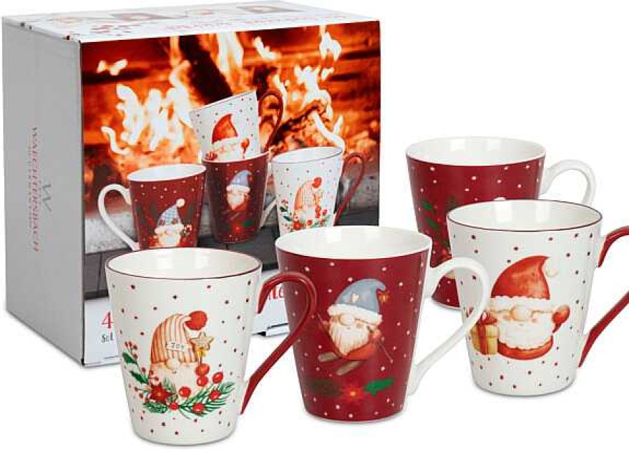 KONITZ Set Of 4 Mugs With Gift Box Gnome Winter