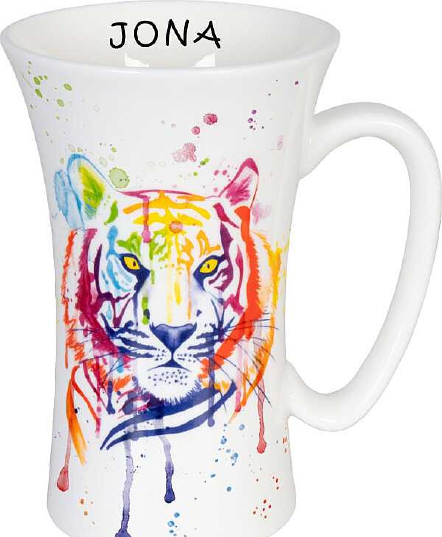 KONITZ Mega Mug Watercol. Animals - Tiger+Name Mugs With Names