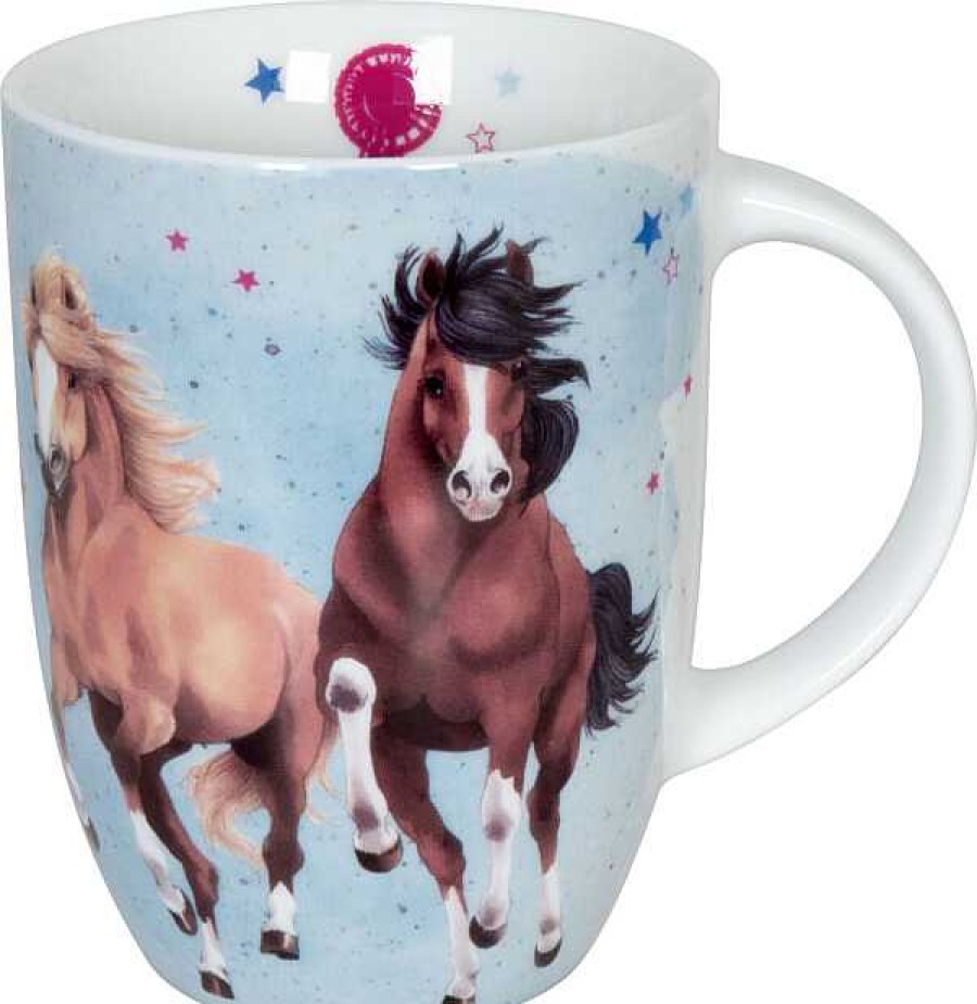 KONITZ Mug Pferdefreunde - Horses - Lightblue Animals