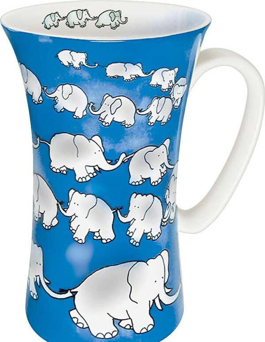 KONITZ Mega Mug Chain Of Elephants - Blue Animals