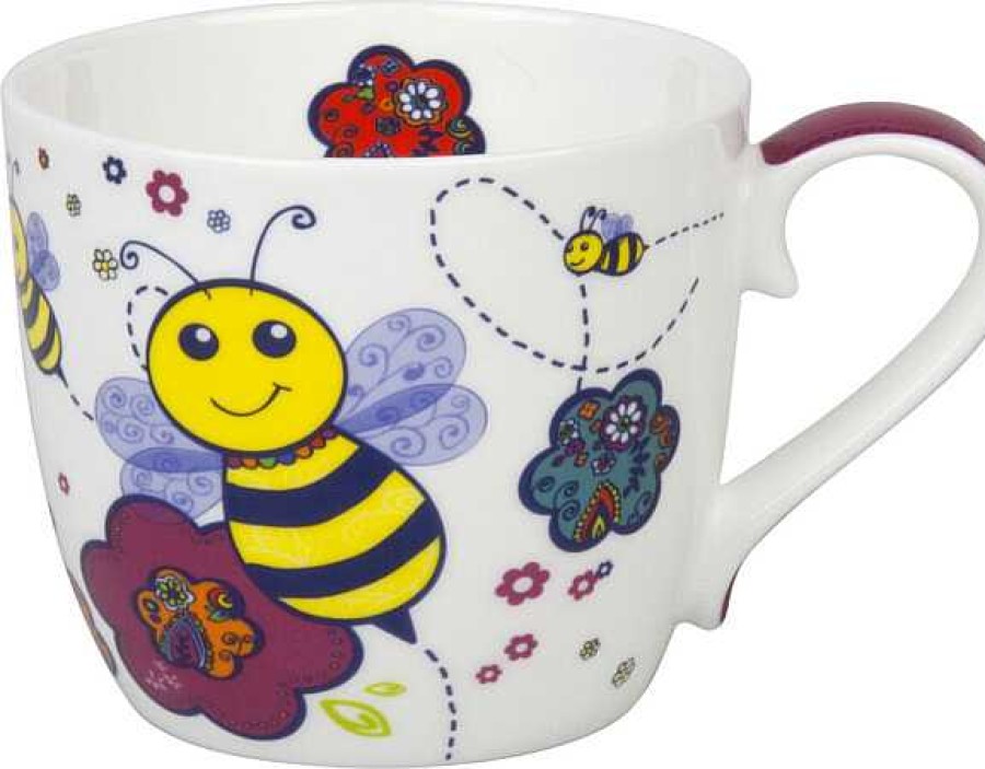 KONITZ Mug Bee - White Colourful Animals