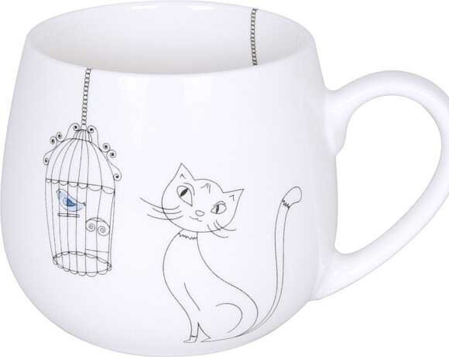 KONITZ Snuggle Mug Cats And Birds Animals