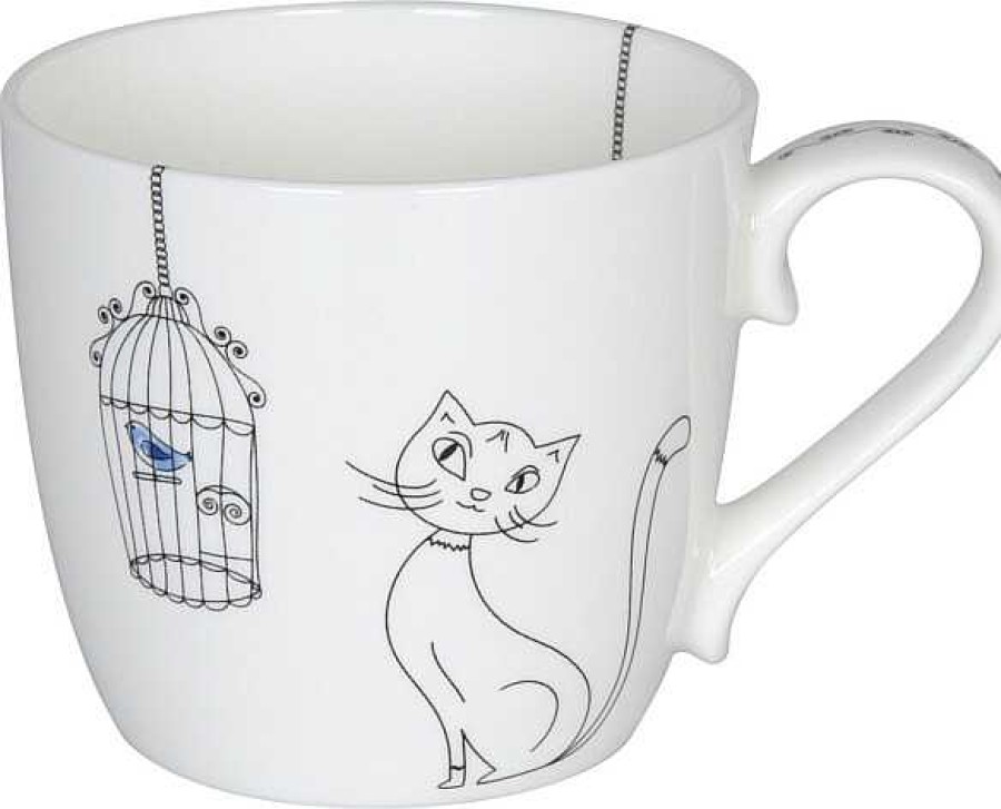 KONITZ Mug Cats And Birds Animals