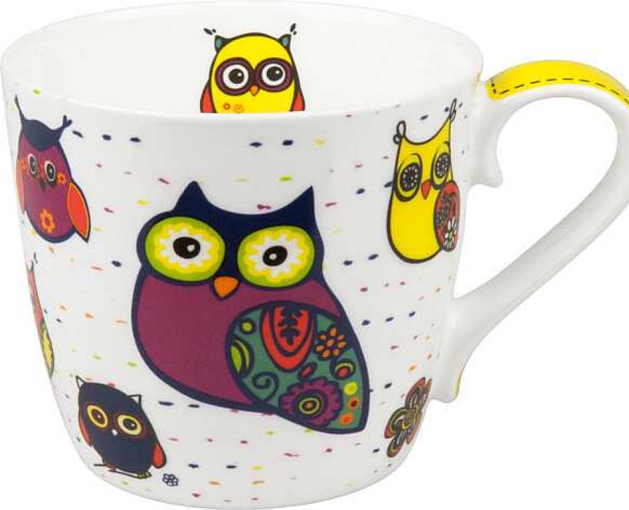 KONITZ Mug Owls - White Colourful Animals